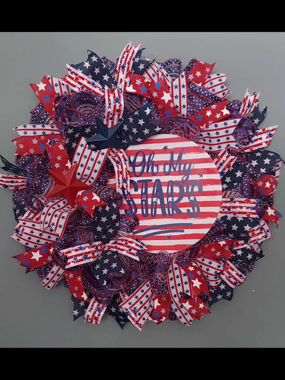 Handmade patriotic wreath
